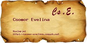 Csomor Evelina névjegykártya